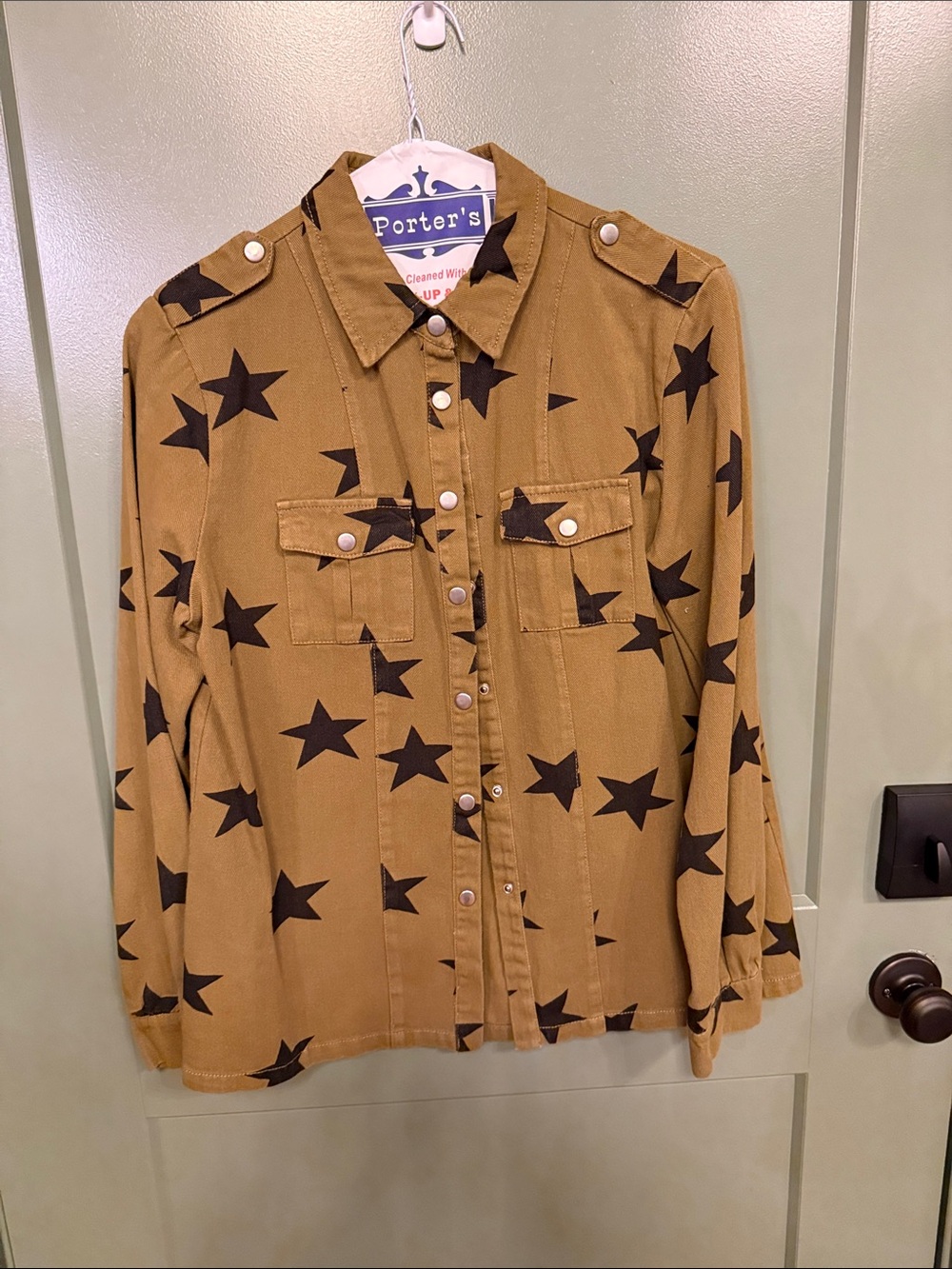 BiBi Olive Brown Top with Black Accent